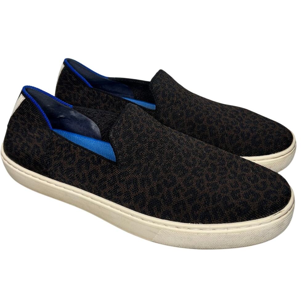 Rothy's Original Leopard Slip On Sneakers Size 9.5
